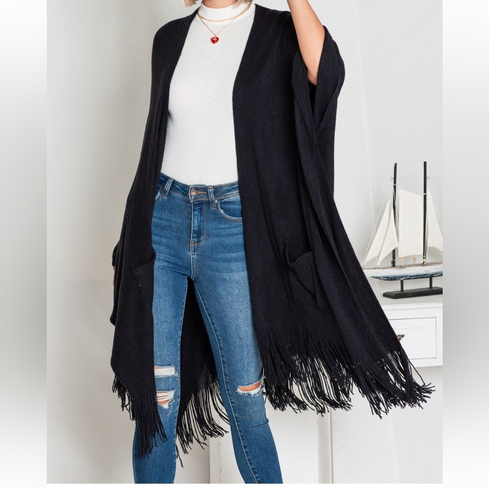 Boho Long Fringe Cardigan
